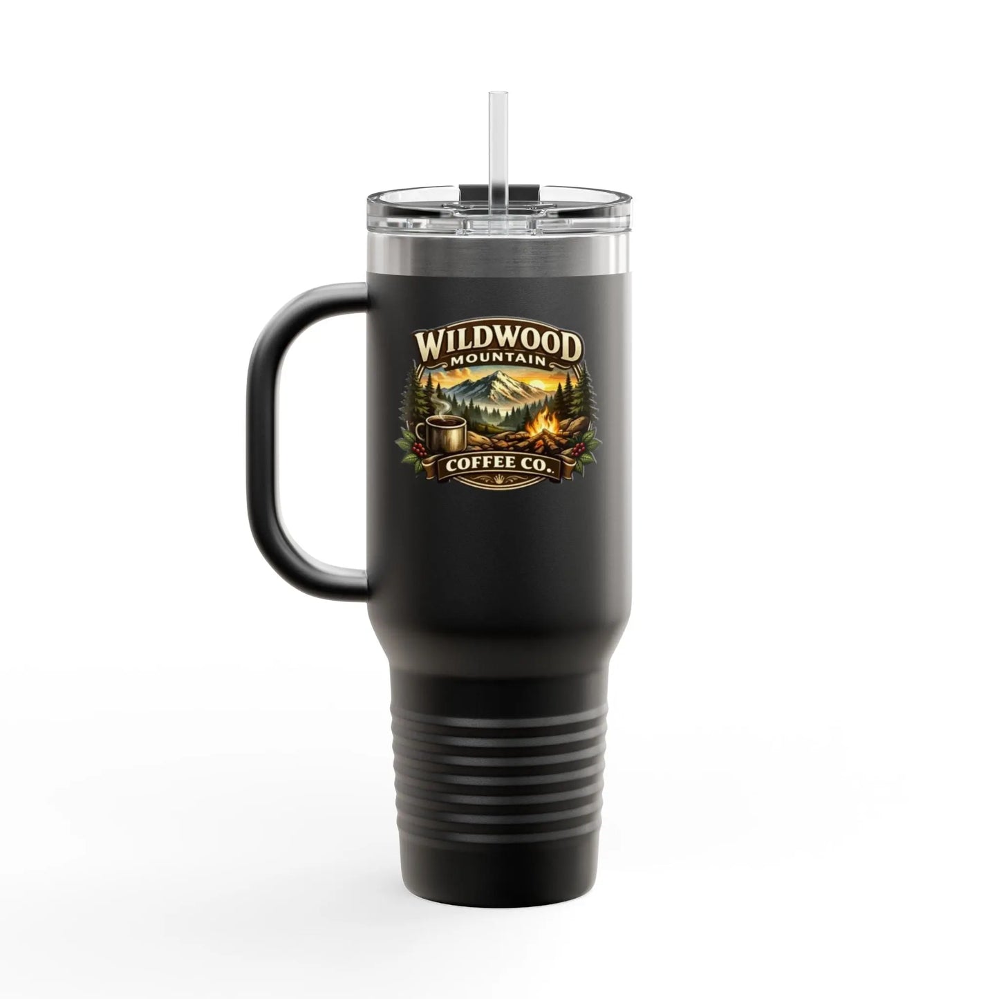 Wildwood Mountain Coffee Co 40oz Insulated Travel Mug, Adventure Camping Travel Mug Wildwood Mountain Coffee Co
