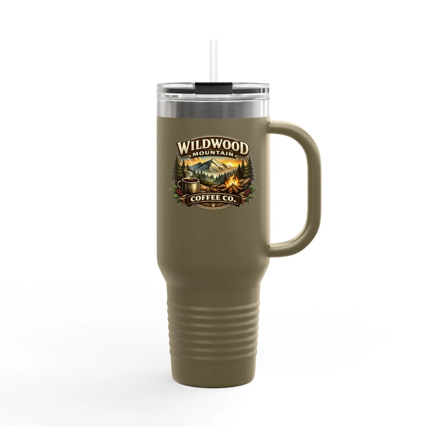 Wildwood Mountain Coffee Co 40oz Insulated Travel Mug, Adventure Camping Travel Mug Wildwood Mountain Coffee Co