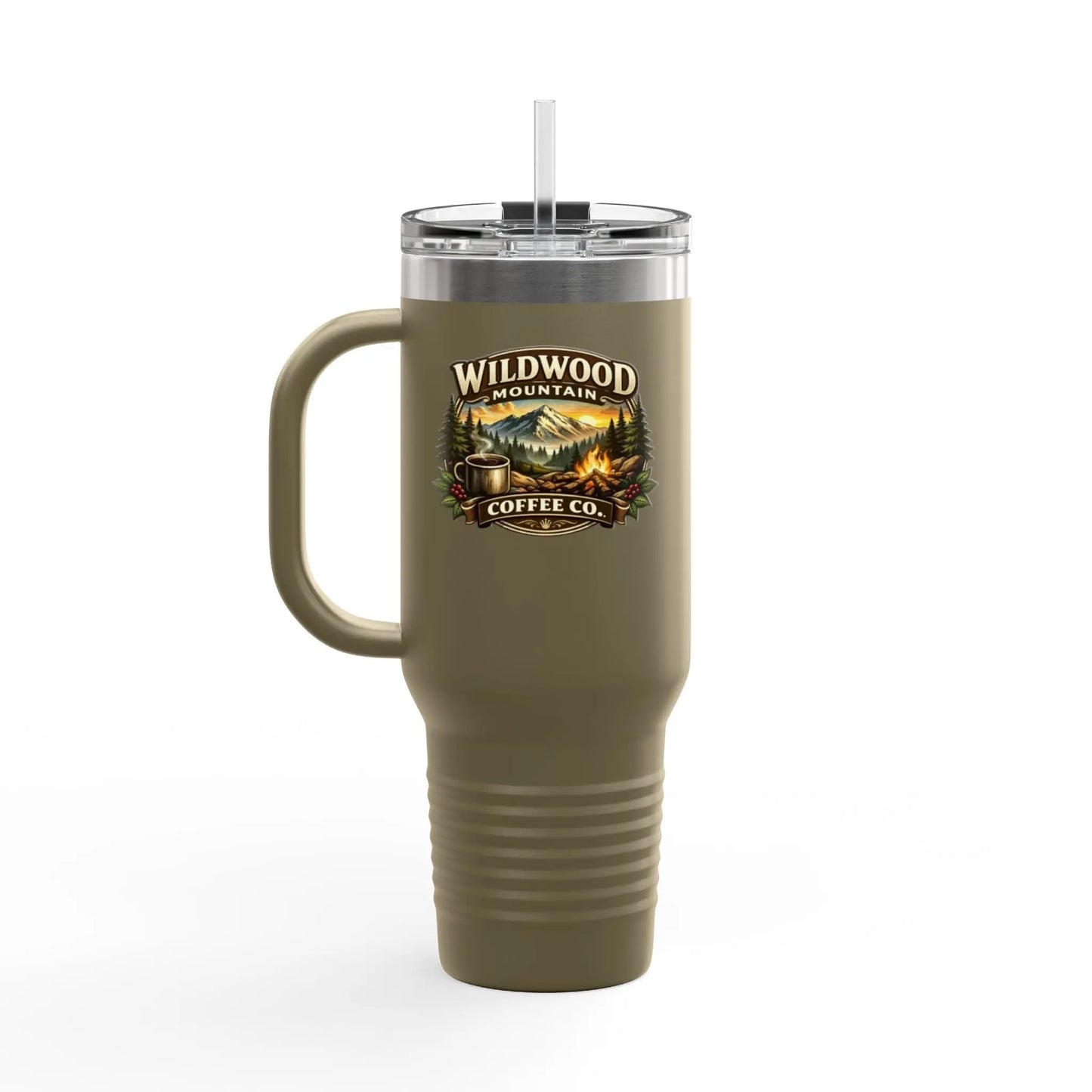 Wildwood Mountain Coffee Co 40oz Insulated Travel Mug, Adventure Camping Travel Mug Wildwood Mountain Coffee Co