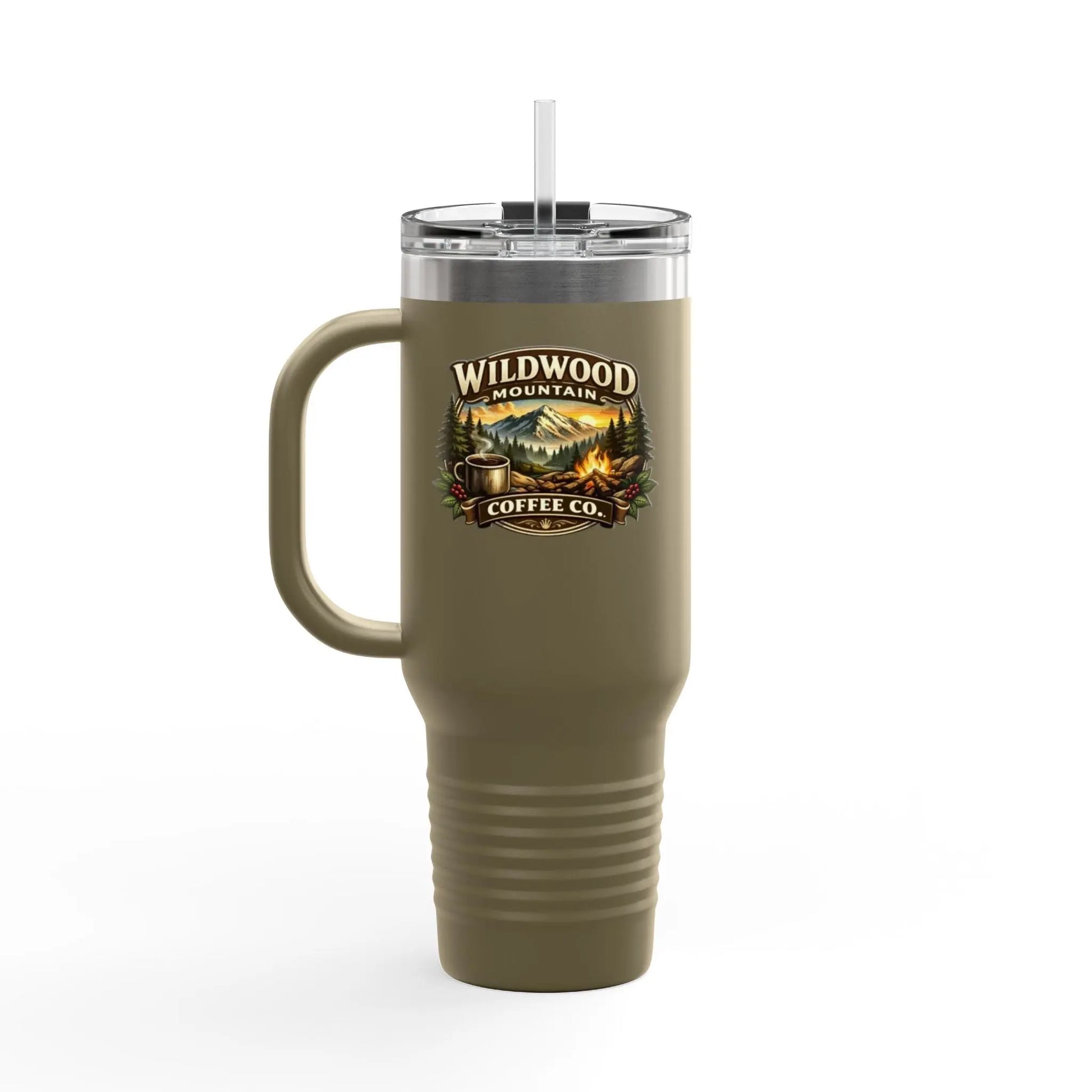 Wildwood Mountain Coffee Co 40oz Insulated Travel Mug, Adventure Camping Travel Mug Wildwood Mountain Coffee Co