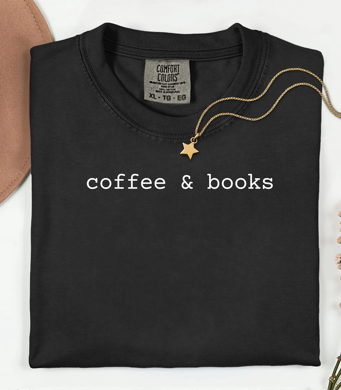 Coffee & Books T-Shirt, Cozy Graphic Tee for Book Lovers and Coffee Fans Wildwood Mountain Coffee Co