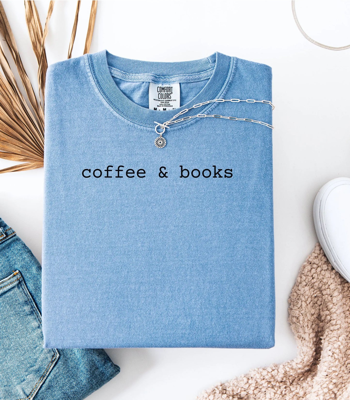 Coffee & Books T-Shirt, Cozy Graphic Tee for Book Lovers and Coffee Fans Wildwood Mountain Coffee Co