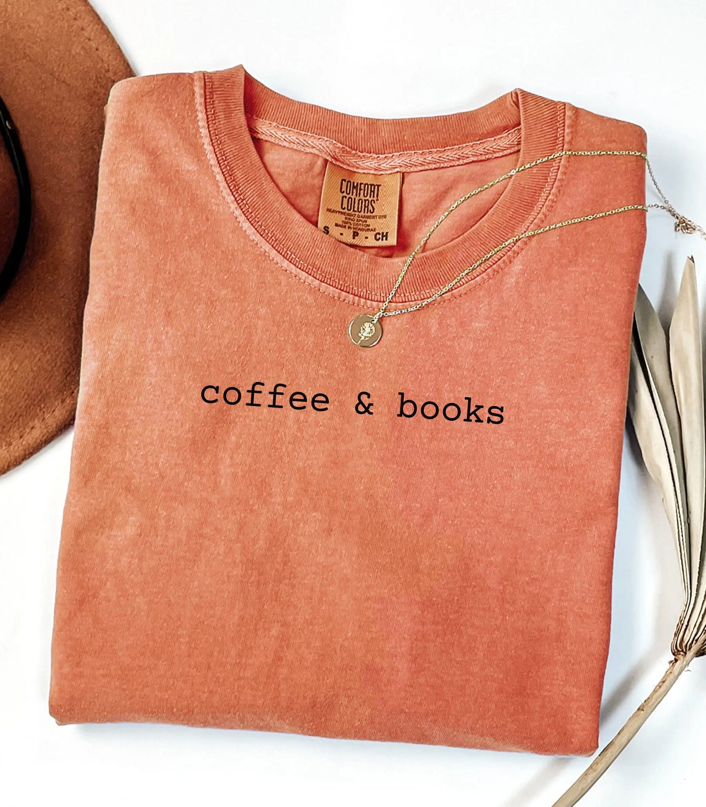 Coffee & Books T-Shirt, Cozy Graphic Tee for Book Lovers and Coffee Fans Wildwood Mountain Coffee Co