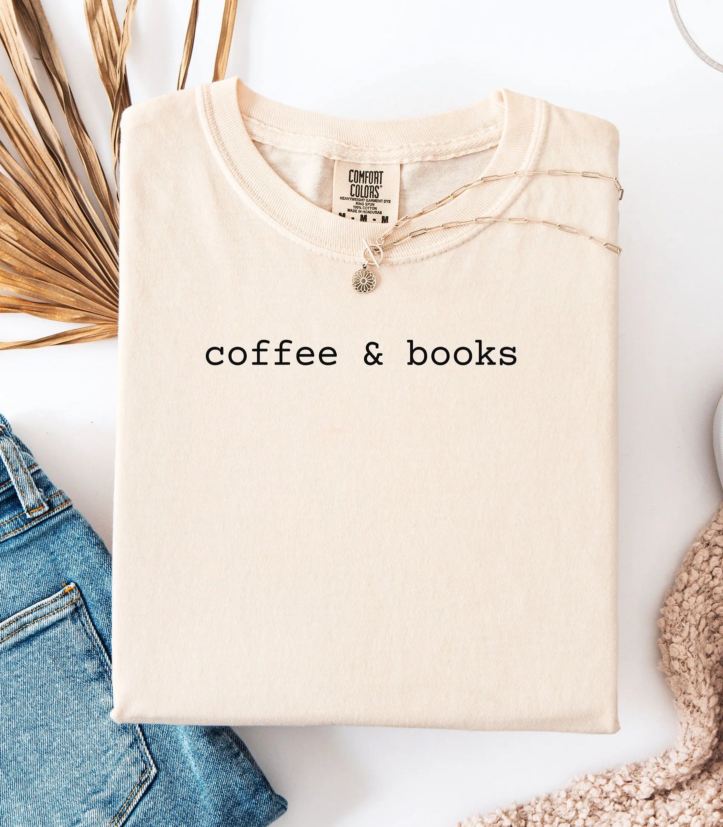 Coffee & Books T-Shirt, Cozy Graphic Tee for Book Lovers and Coffee Fans Wildwood Mountain Coffee Co