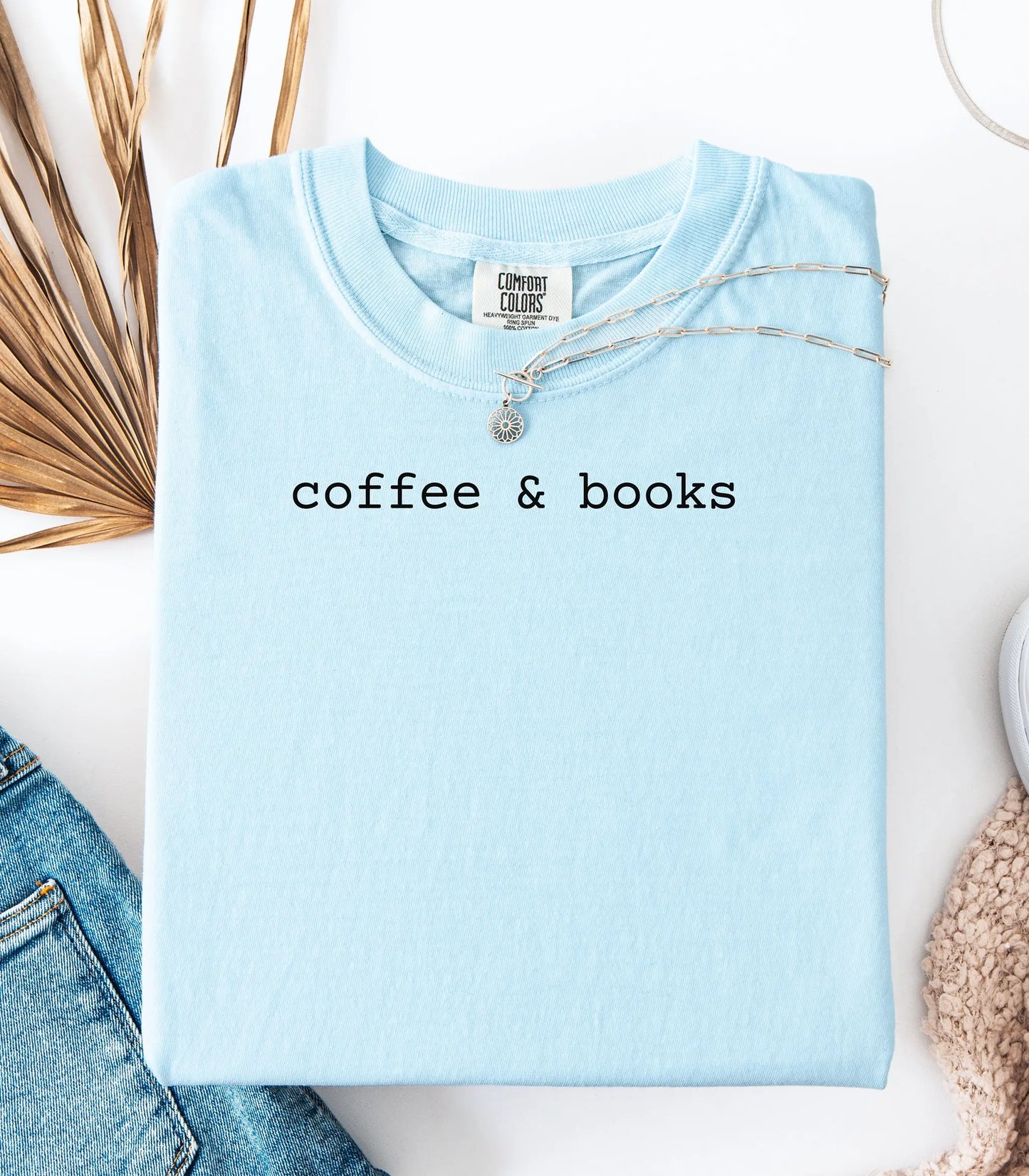 Coffee & Books T-Shirt, Cozy Graphic Tee for Book Lovers and Coffee Fans Wildwood Mountain Coffee Co