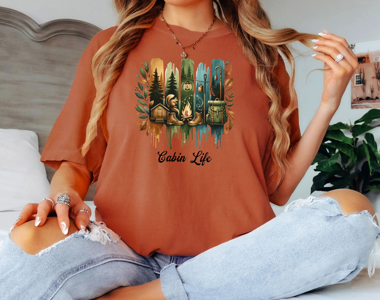 Cabin Life Wilderness Adventure T-Shirt Printify