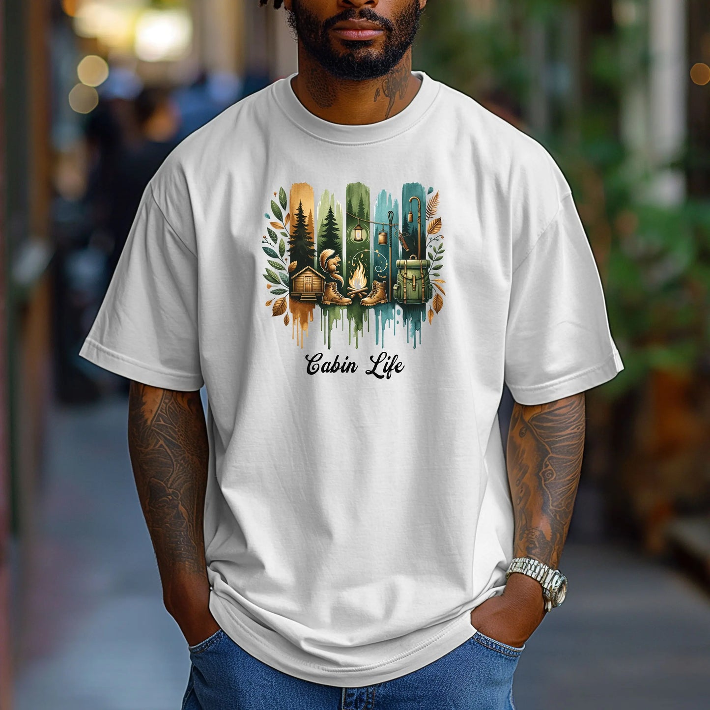 Cabin Life Wilderness Adventure T-Shirt Printify