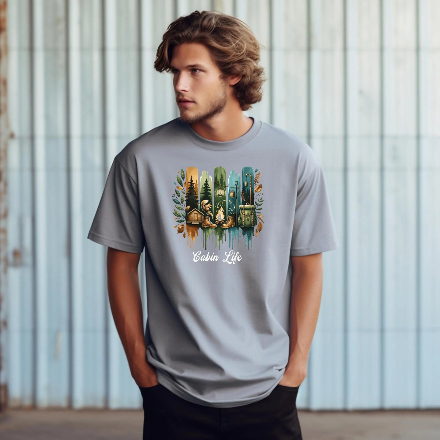 Cabin Life Wilderness Adventure T-Shirt Printify
