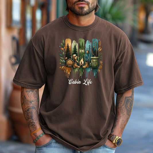 Cabin Life Wilderness Adventure T-Shirt Printify