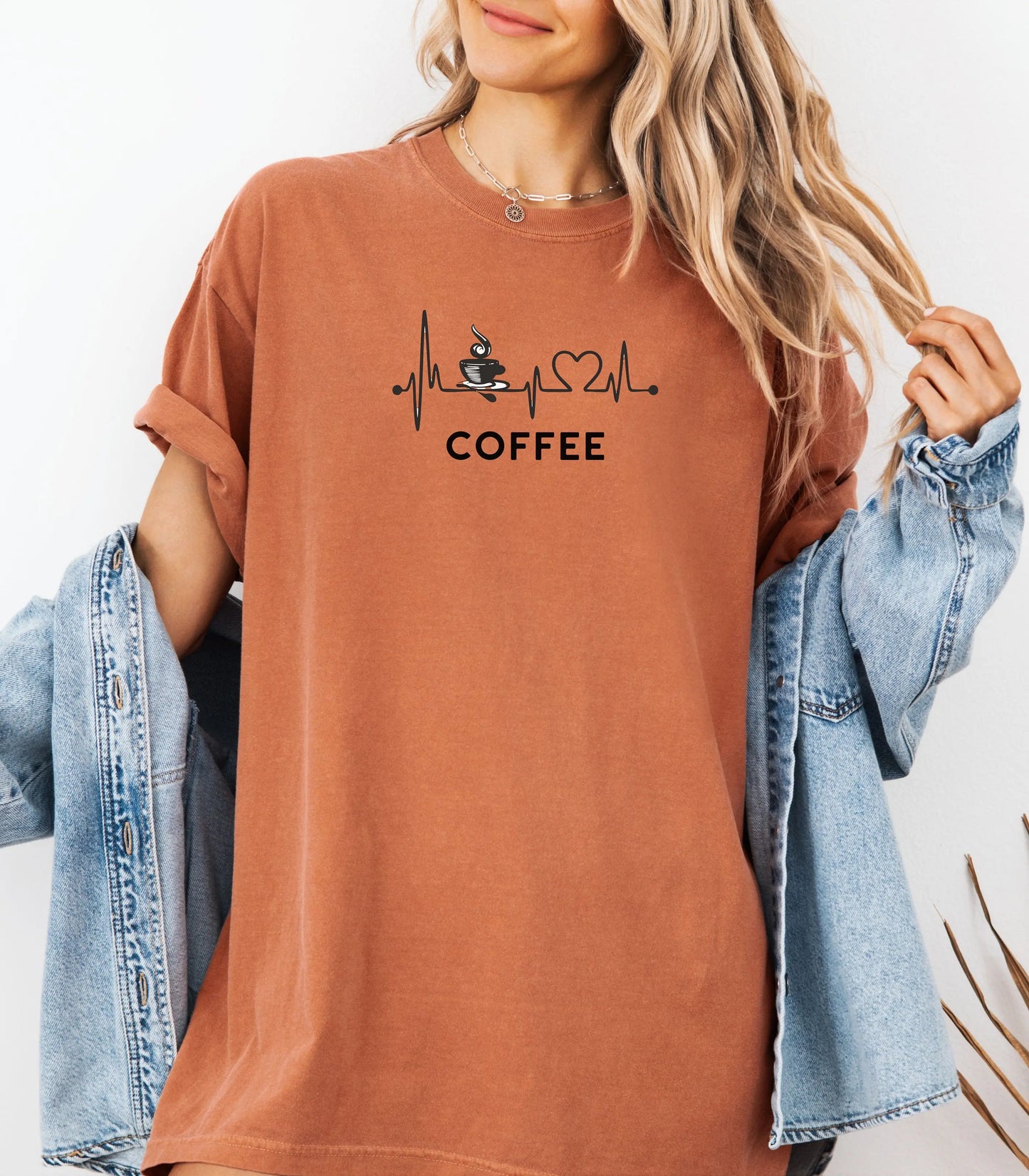 Coffee Heartbeat TShirt,  Coffee Lover Gift, Coffee Addiction Tee, Gift for Coffee Drinkers, Coffee Shirt Wildwood Mountain Coffee Co
