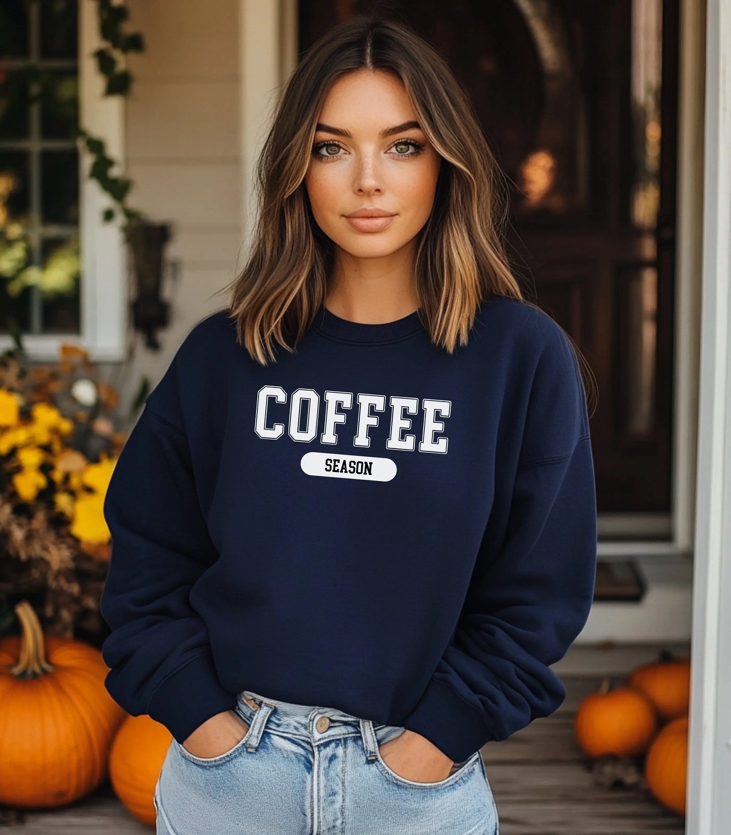 Coffee Season Sweatshirt, Coffee Lover Gift, Fall Fashion, Caffeine Weather Shirt, Fueled By Coffee Wildwood Mountain Coffee Co