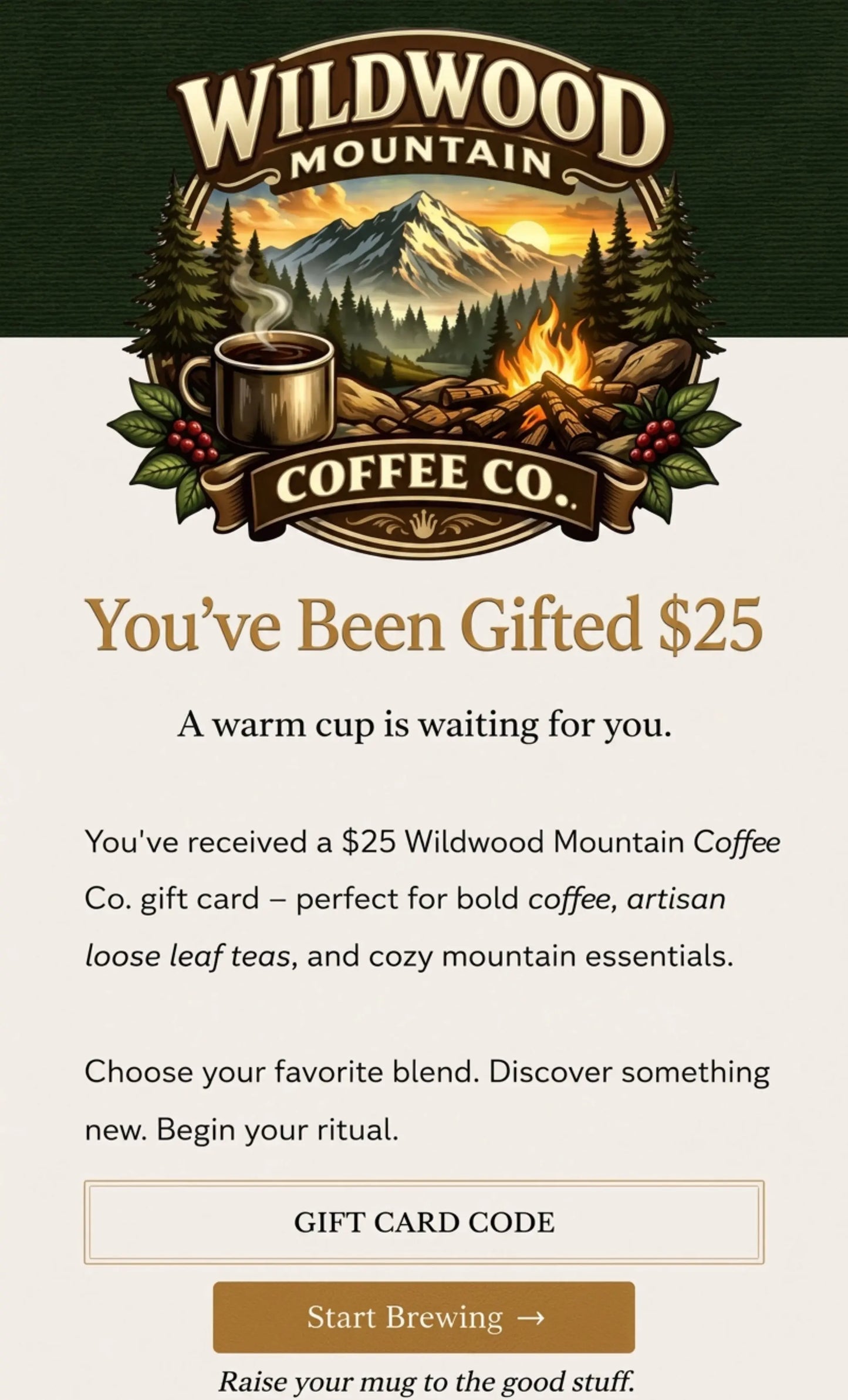 Wildwood Mountain Online Gift Card $25