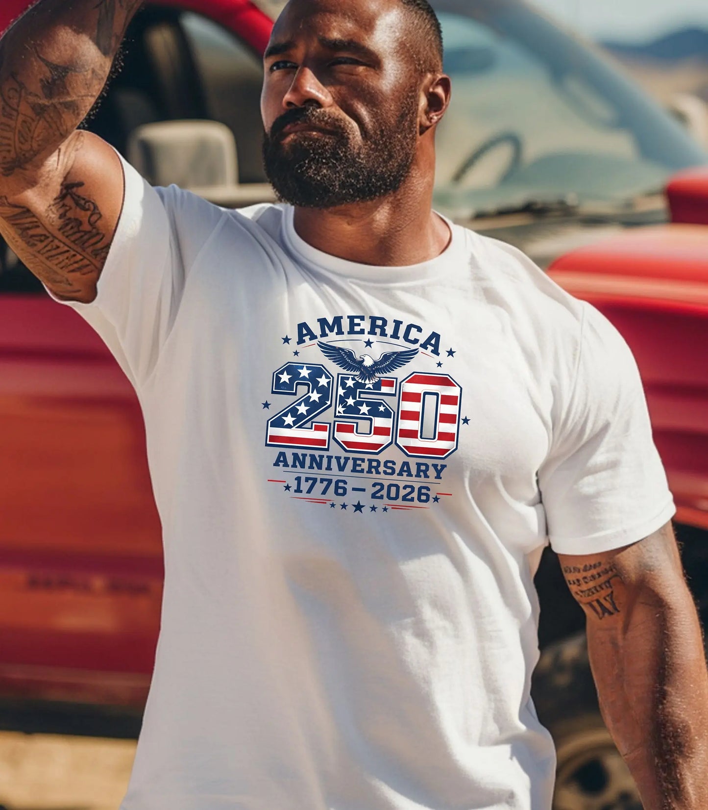 America 250 Anniversary T-shirt | 1776-2026 Patriotic Flag Design Wildwood Mountain Coffee Co