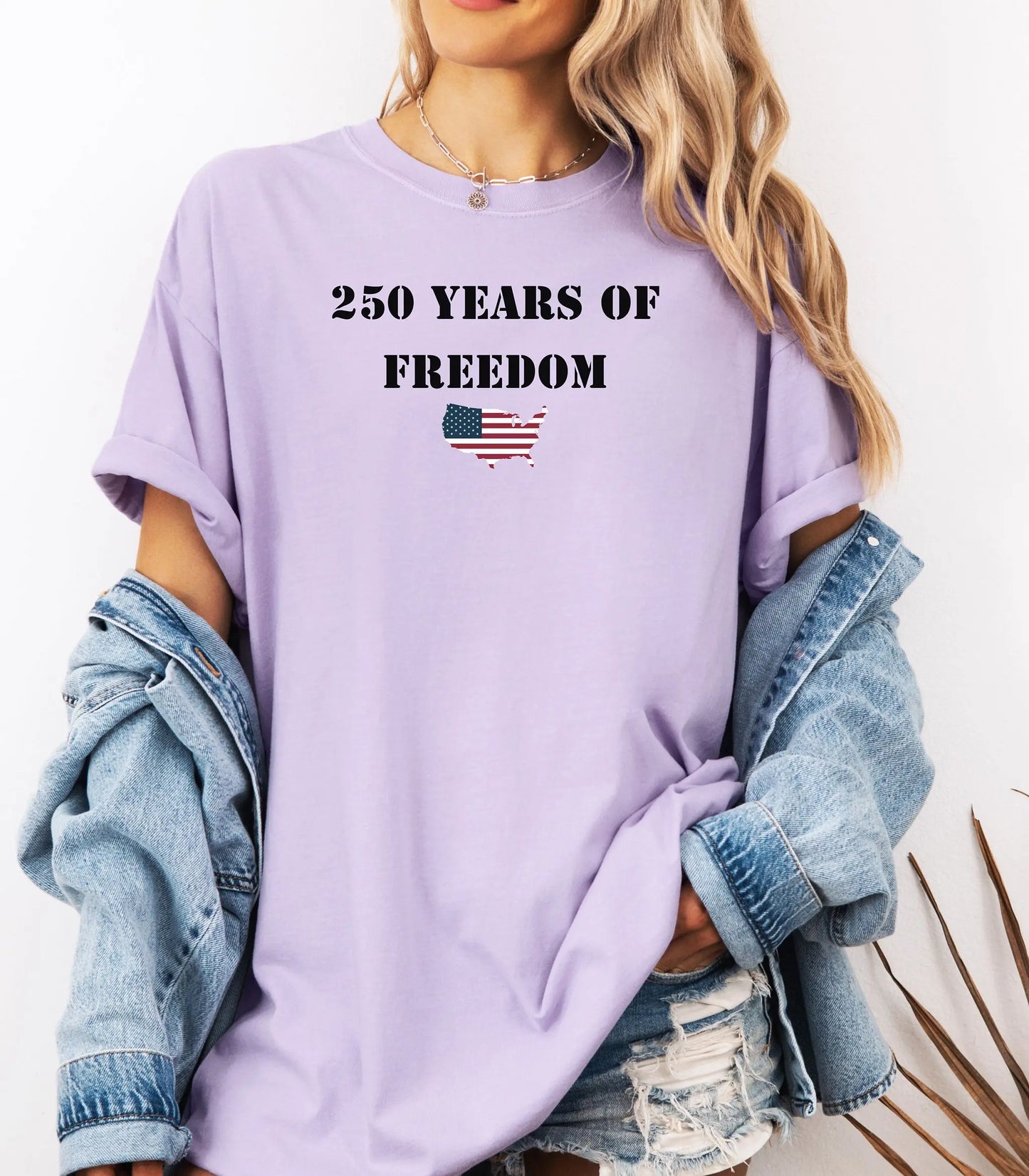 250 Years of Freedom T-shirt, USA flag map, patriotic anniversary Wildwood Mountain Coffee Co