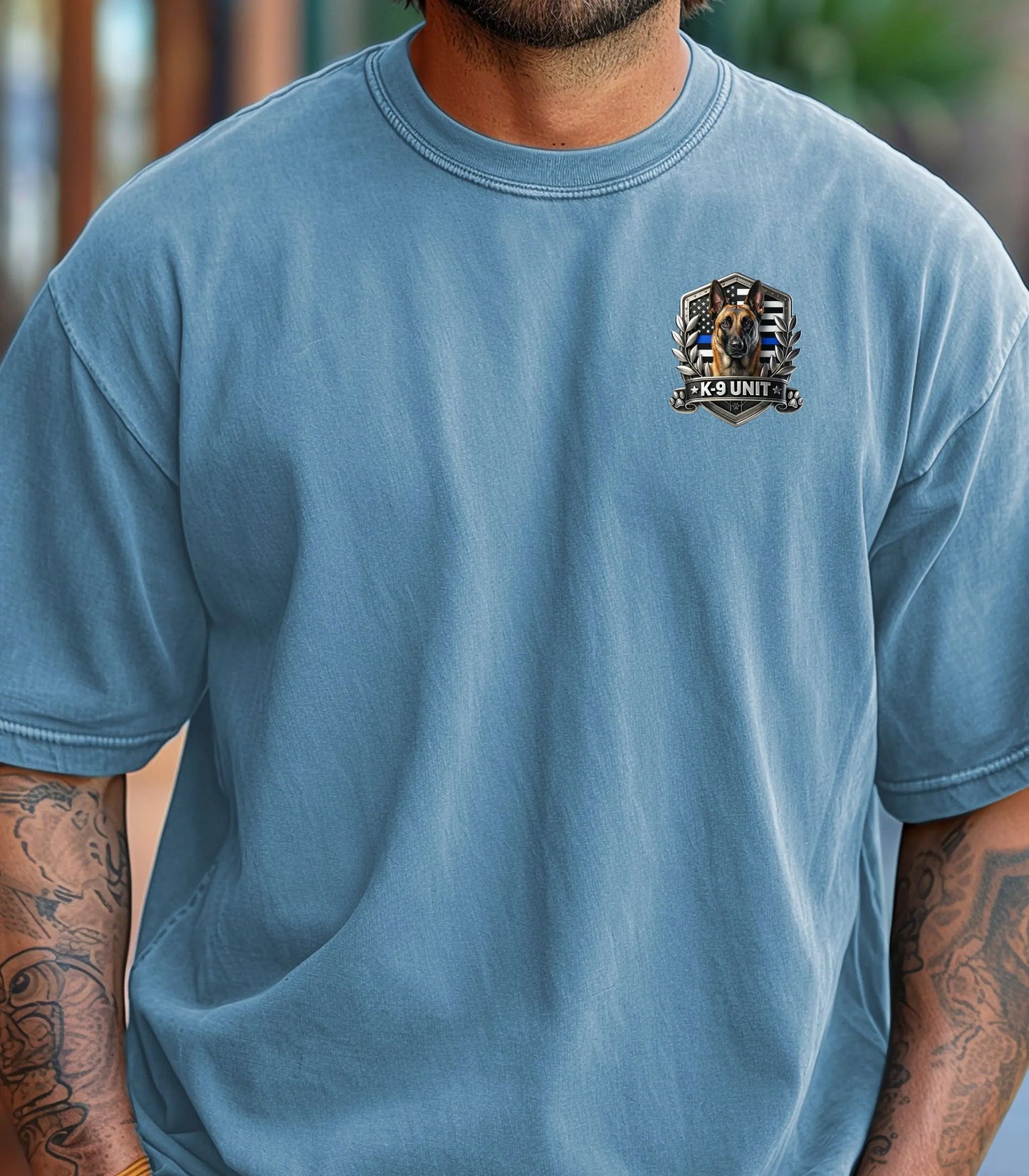 K-9 Unit Shield T-Shirt, Police K9 Patriotic, Law Enforcement Shirt Wildwood Mountain Coffee Co