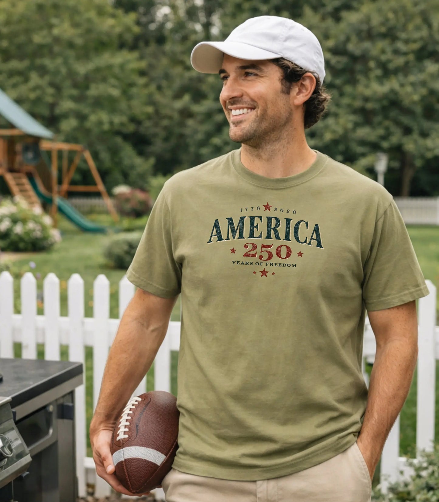 America 250 vintage patriotic logo T-shirt, Independence Anniversary Tee Wildwood Mountain Coffee Co