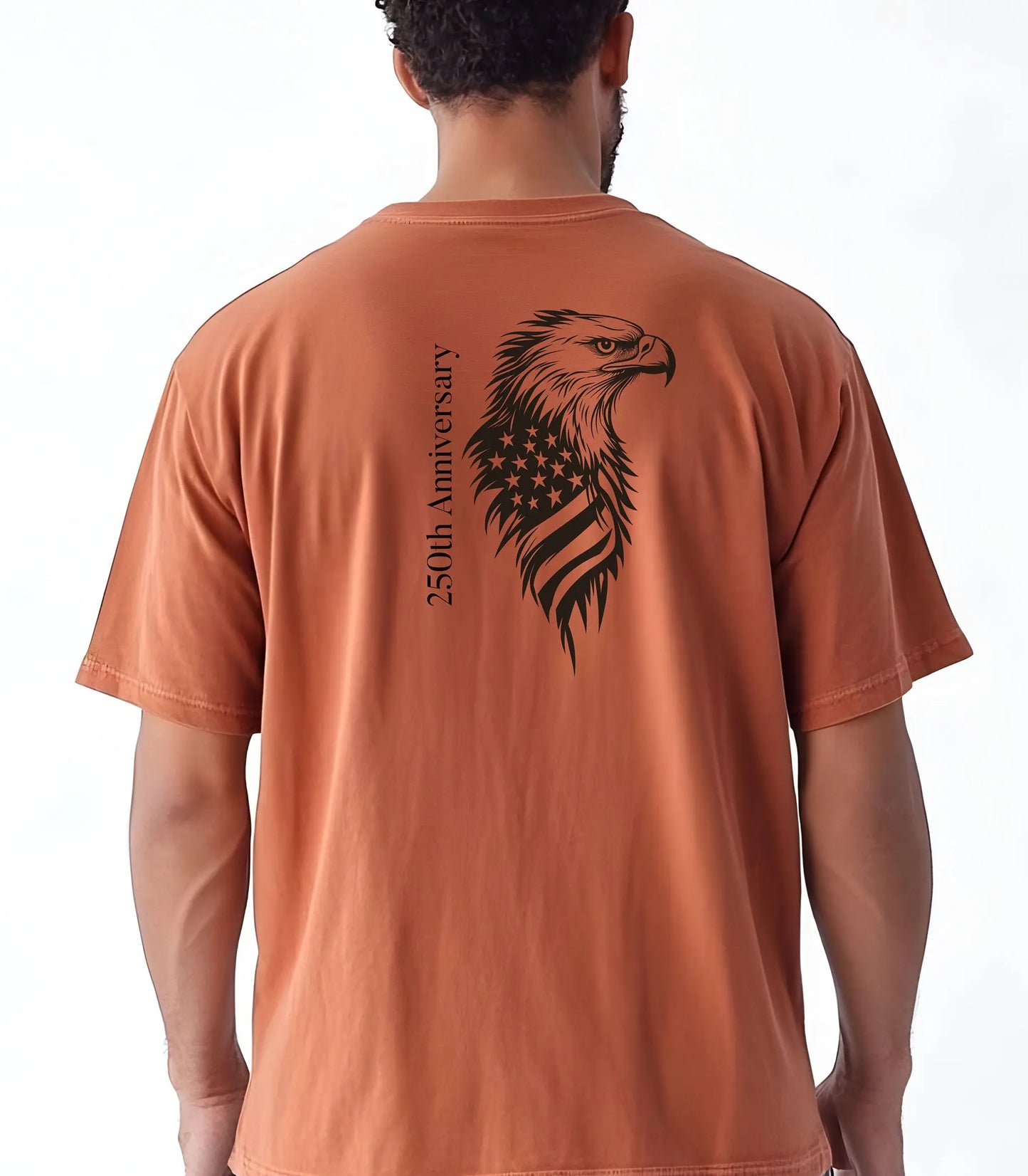 America 250th Anniversary T-Shirt, Patriotic Eagle Design Wildwood Mountain Coffee Co