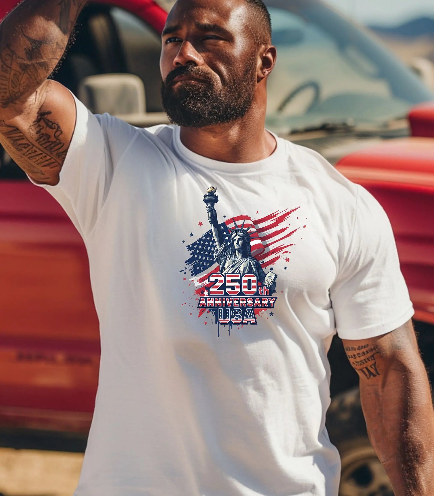 Statue of Liberty 250th Anniversary T-shirt | American Flag Graphic Wildwood Mountain Coffee Co