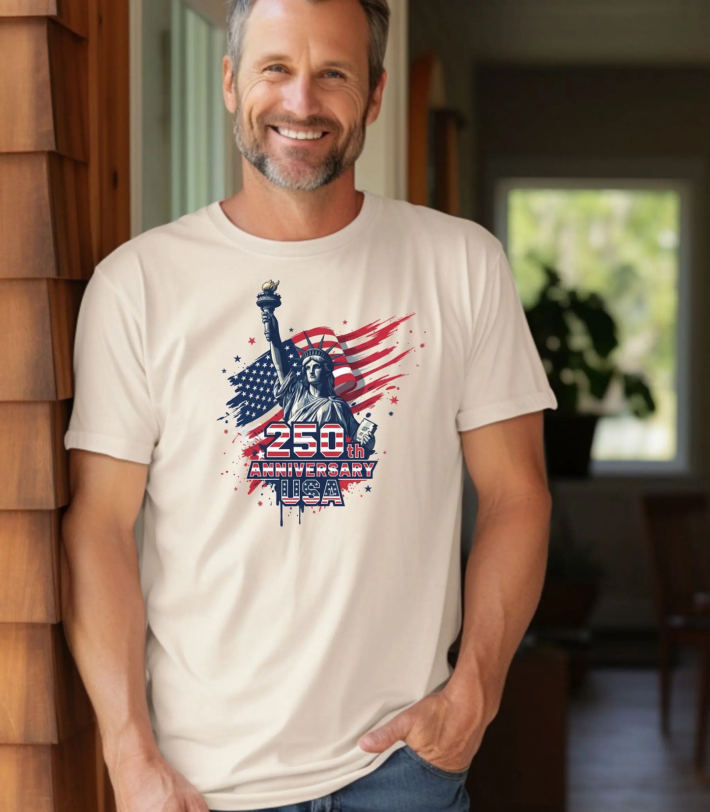 Statue of Liberty 250th Anniversary T-shirt | American Flag Graphic Wildwood Mountain Coffee Co