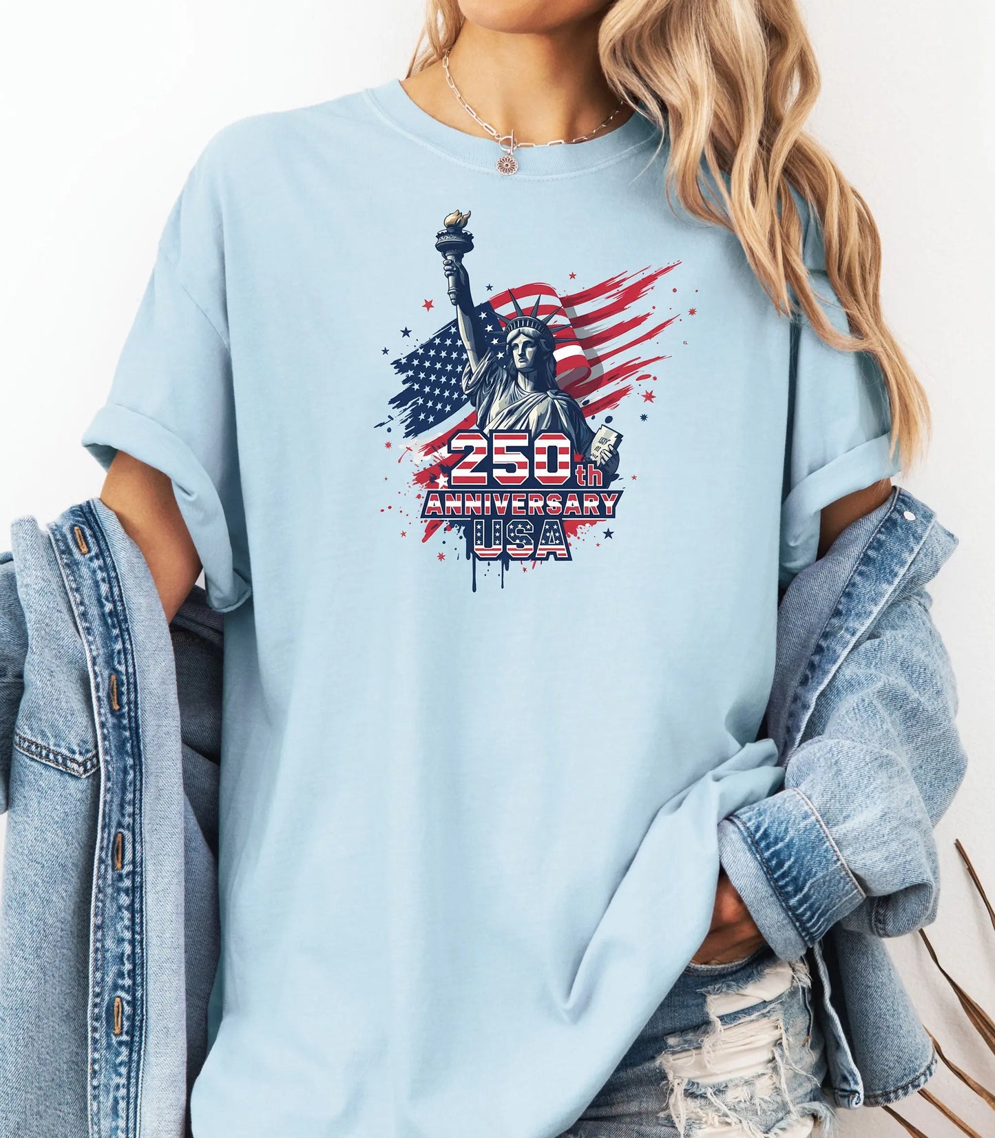 Statue of Liberty 250th Anniversary T-shirt | American Flag Graphic Wildwood Mountain Coffee Co