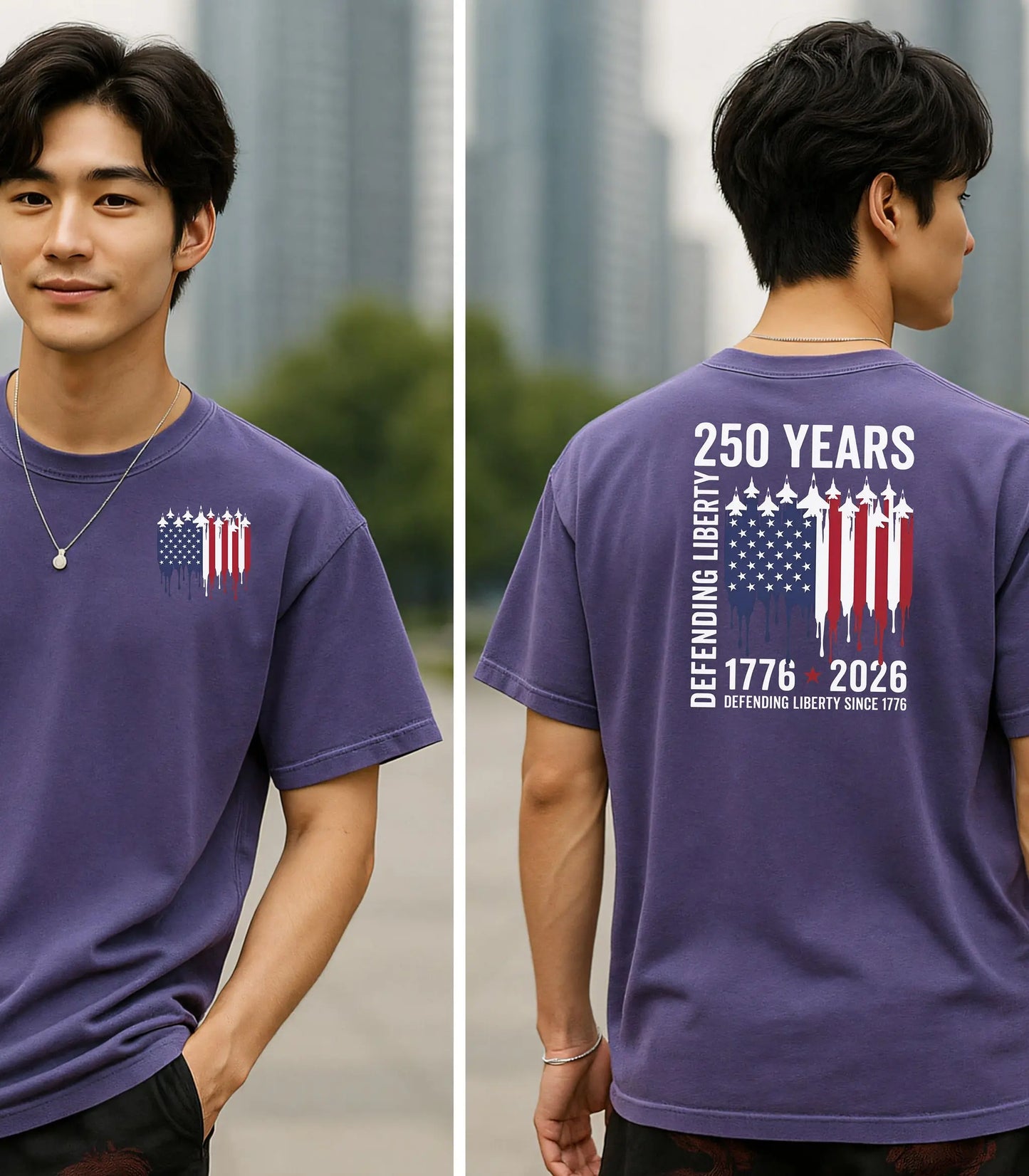 250 Years Defending Liberty T-Shirt, America 250 Patriotic Military Shirt Wildwood Mountain Coffee Co