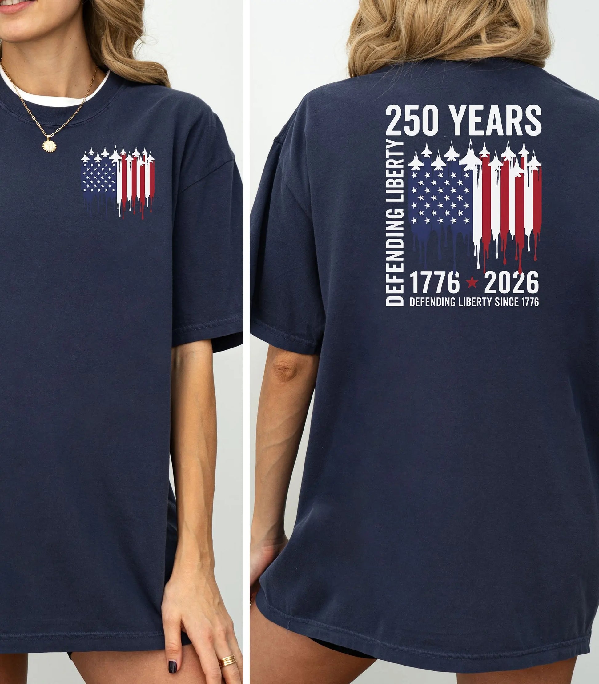 250 Years Defending Liberty T-Shirt, America 250 Patriotic Military Shirt Wildwood Mountain Coffee Co