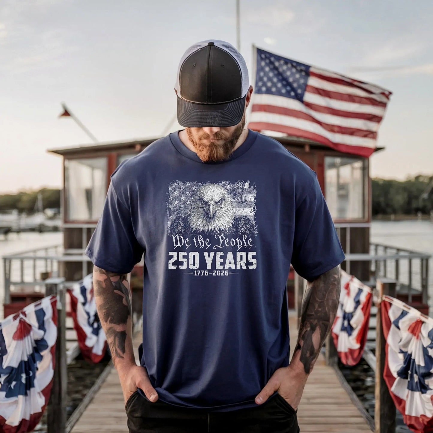 We the People Eagle 250 Years T-Shirt, 1776-2026 Patriotic Shirt Wildwood Mountain Coffee Co