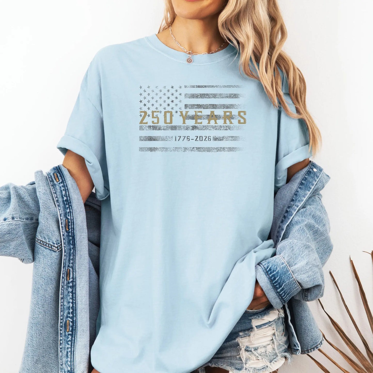 250 Years Flag Graphic T-Shirt | Distressed American Flag, Anniversary Tee Wildwood Mountain Coffee Co