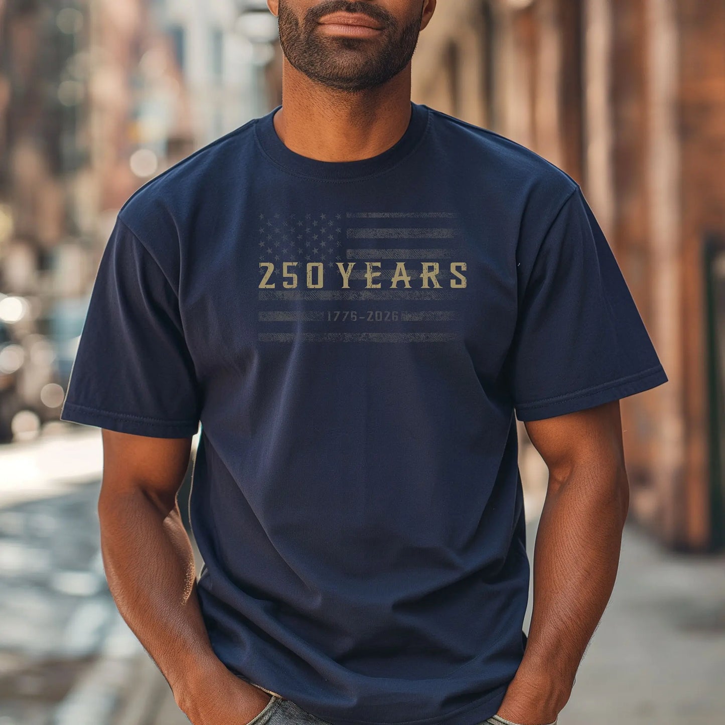 250 Years Flag Graphic T-Shirt | Distressed American Flag, Anniversary Tee Wildwood Mountain Coffee Co