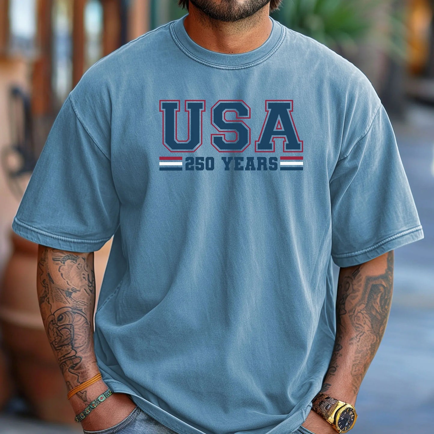 USA 250 Years T-Shirt, Patriotic Independence Day 250th Anniversary Tee Wildwood Mountain Coffee Co