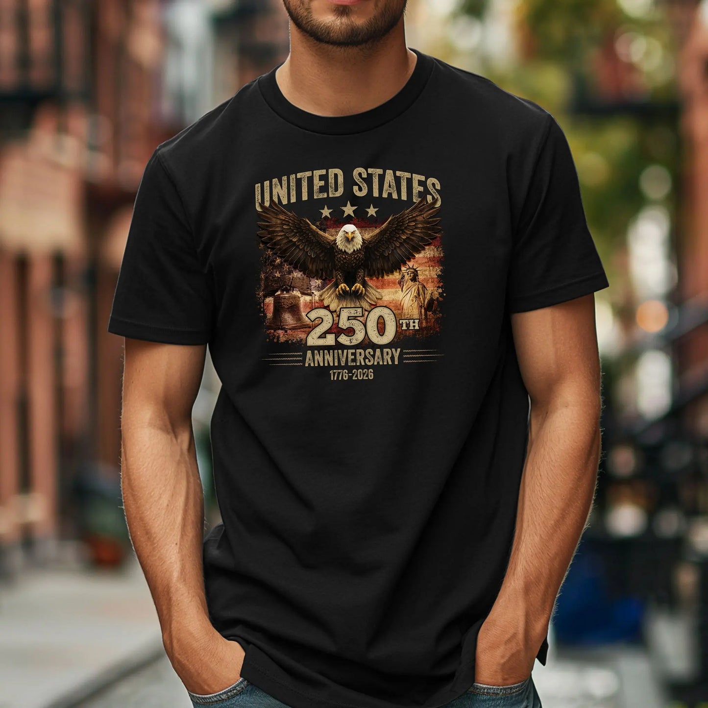 United States 250th Anniversary Eagle T-shirt, Independence America Patriotic Shirt Wildwood Mountain Coffee Co