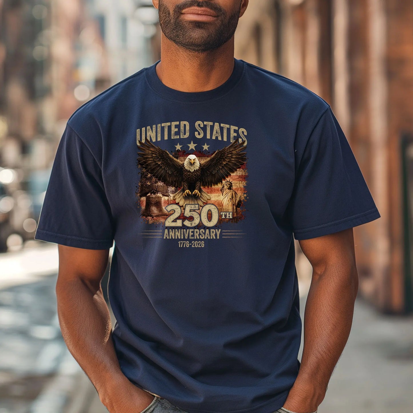 United States 250th Anniversary Eagle T-shirt, Independence America Patriotic Shirt Wildwood Mountain Coffee Co