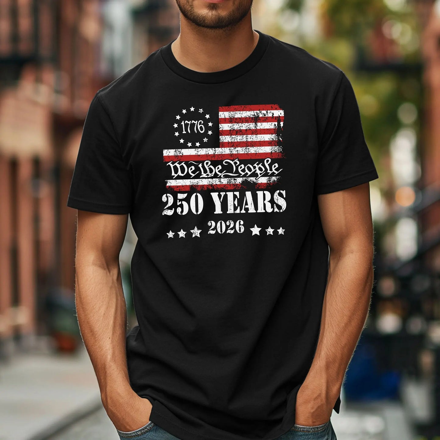 We the People 250 Years 1776-2026 T-Shirt, American Flag Independence 250th Wildwood Mountain Coffee Co