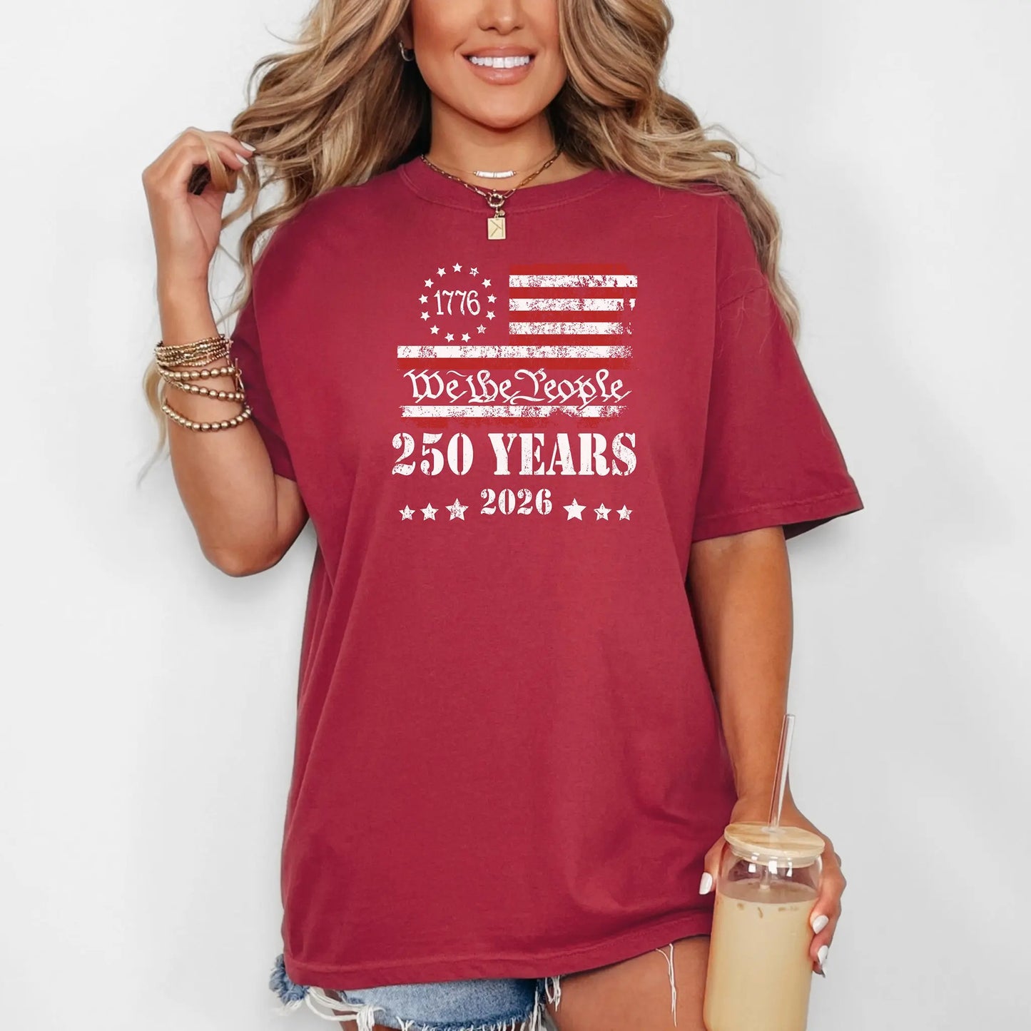 We the People 250 Years 1776-2026 T-Shirt, American Flag Independence 250th Wildwood Mountain Coffee Co