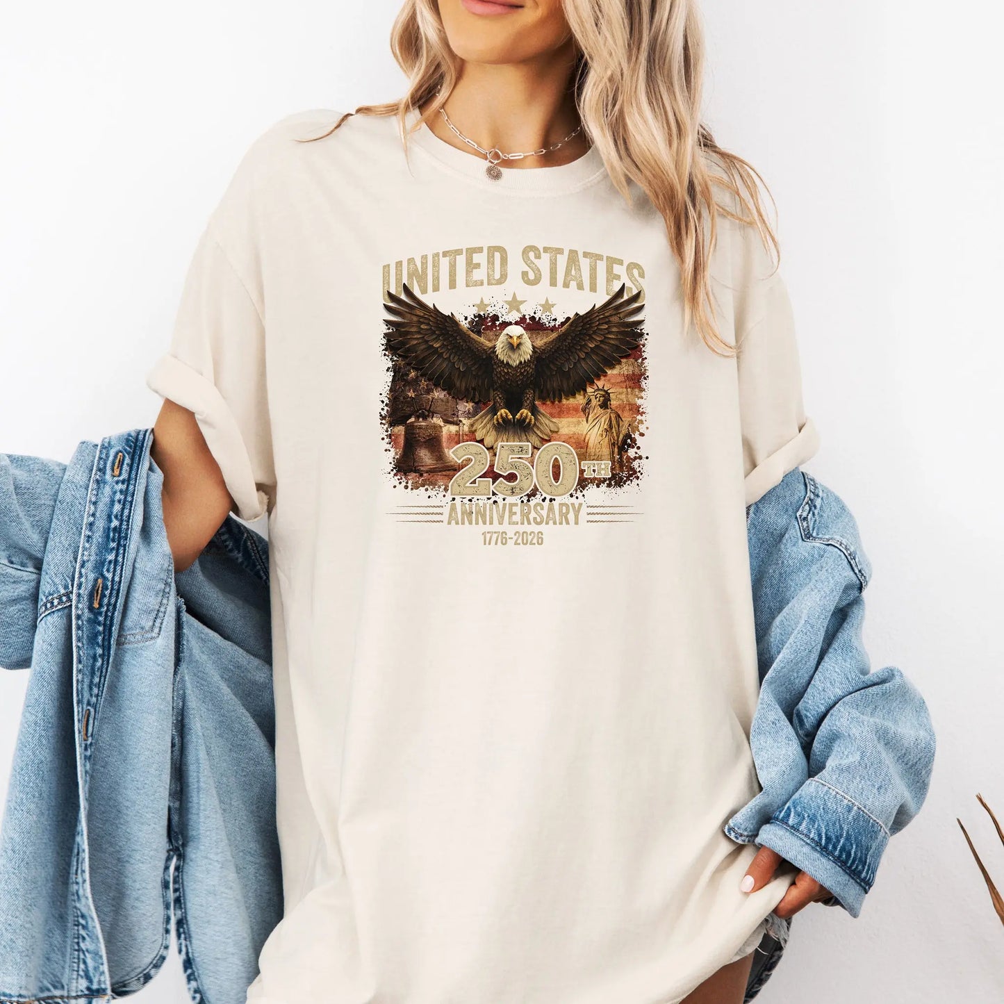 United States 250th Anniversary Eagle T-shirt, Independence America Patriotic Shirt Wildwood Mountain Coffee Co