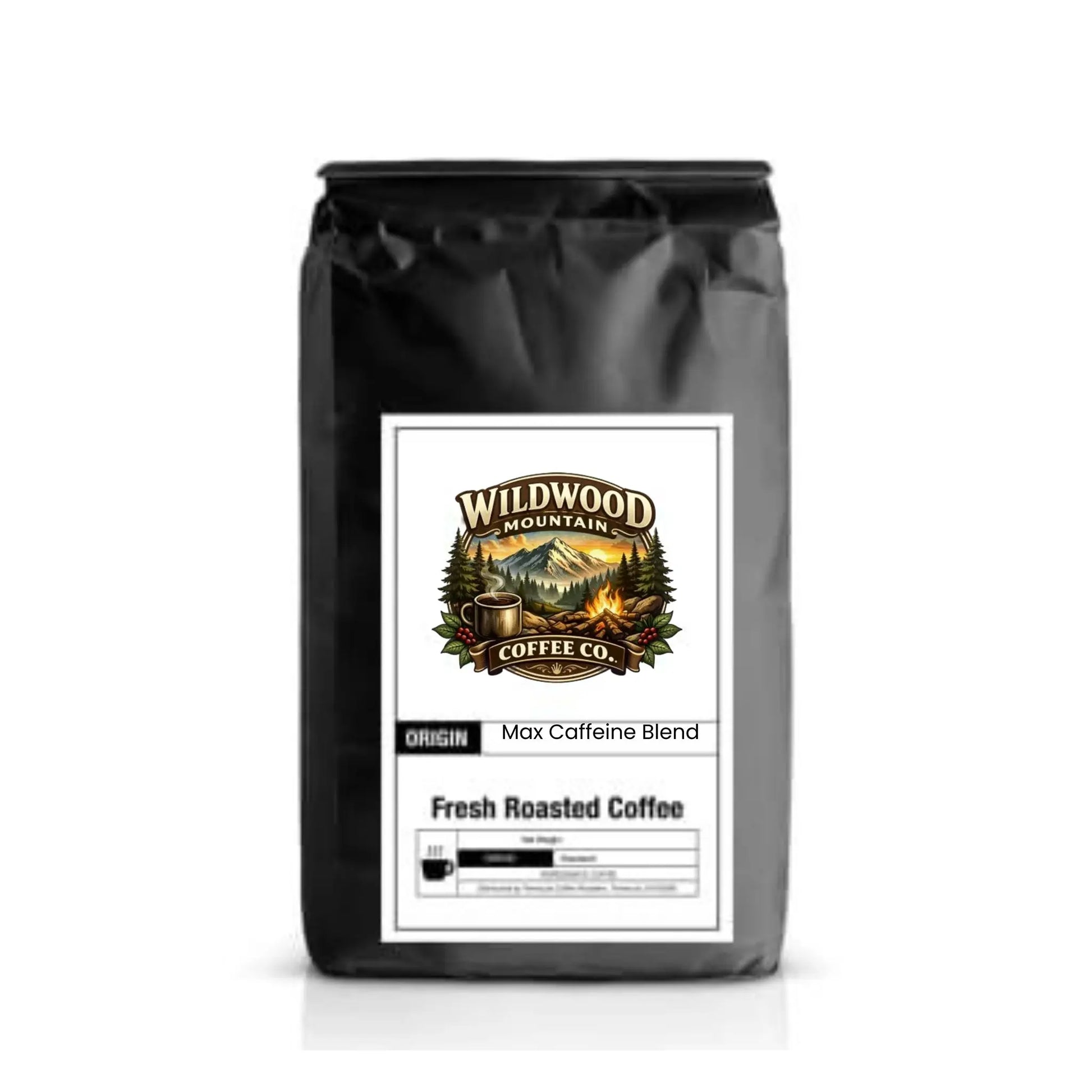 Max Caffeine Coffee Blend Wildwood Mountain Coffee Co