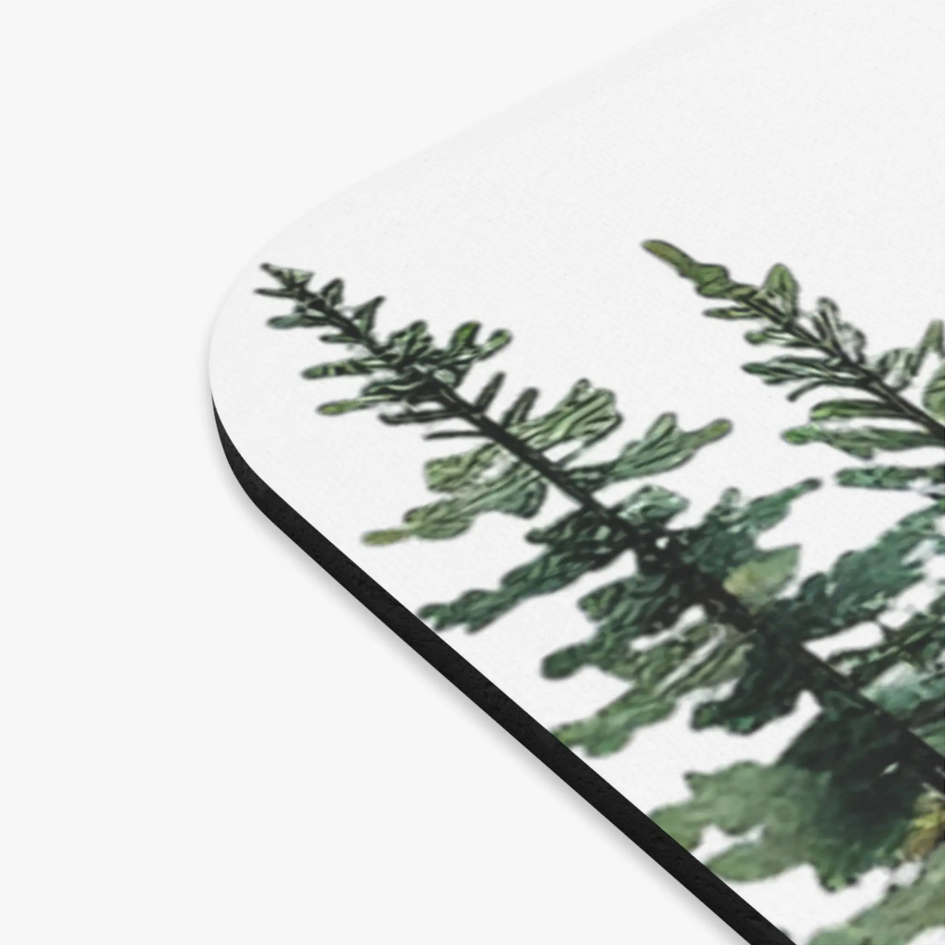 Close-up of a green leafy pattern on a white background