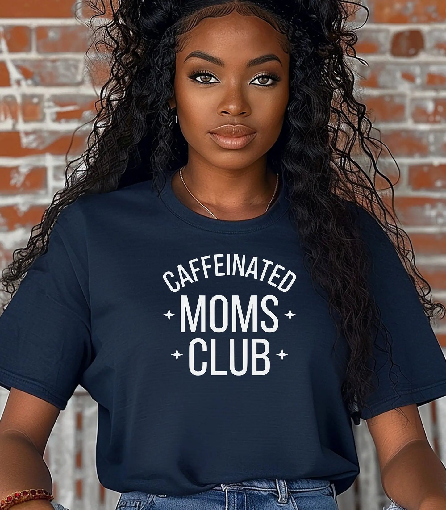 Caffeinated Moms Club T-Shirt, Funny Coffee Mom Tee, Coffee Lover Gift Printify