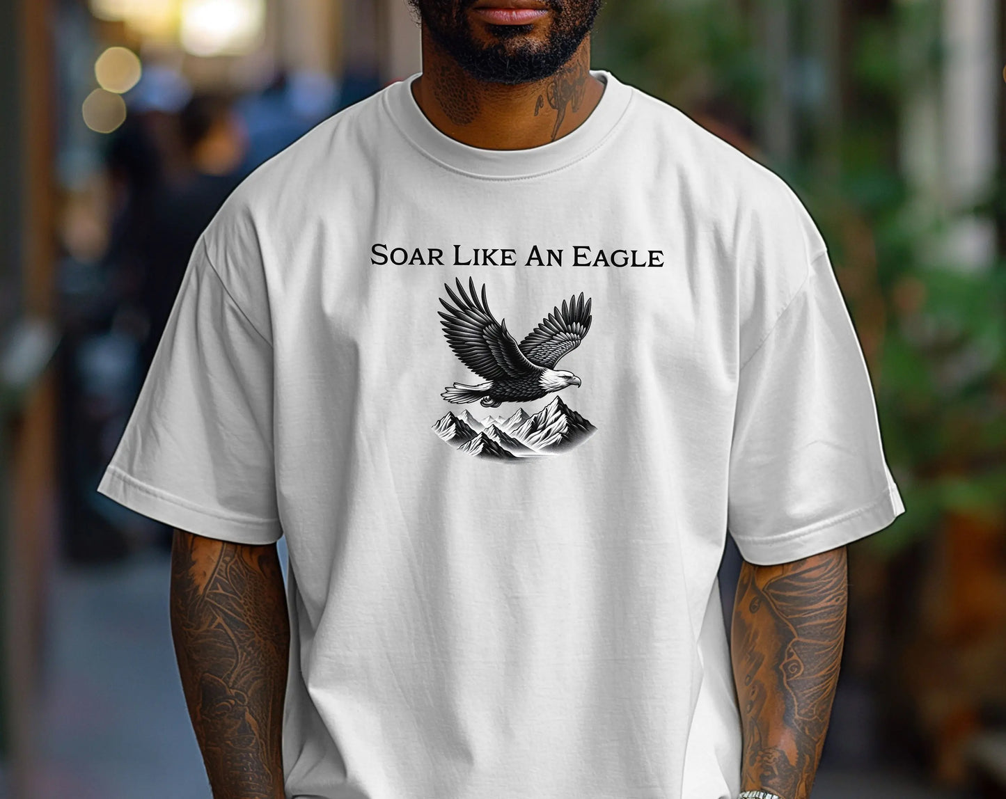 Soar Like an Eagle T-Shirt, Freedom & Mountain Spirit Graphic Tee Printify