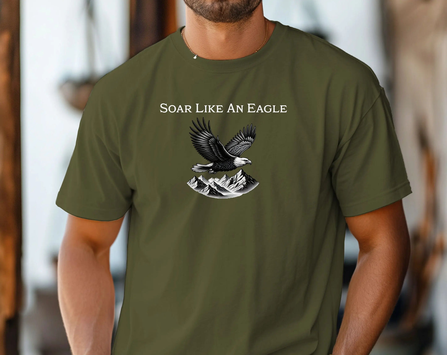Soar Like an Eagle T-Shirt, Freedom & Mountain Spirit Graphic Tee Printify