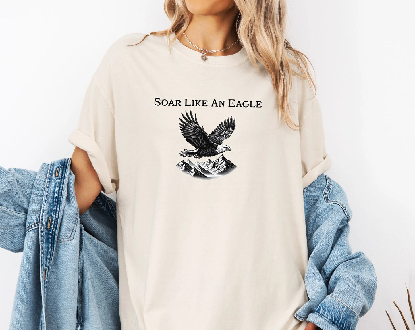 Soar Like an Eagle T-Shirt, Freedom & Mountain Spirit Graphic Tee Printify