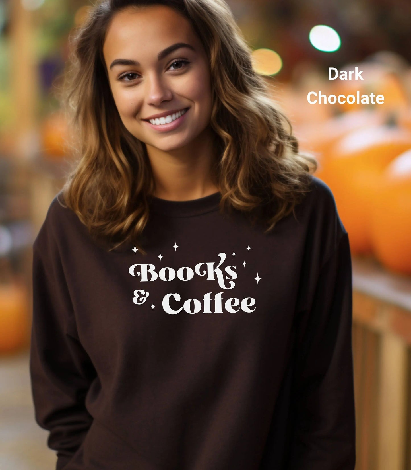 Books & Coffee Sweatshirt, Cozy Unisex Crewneck Sweatshirt, Coffee Lovers Gift Wildwood Mountain Coffee Co