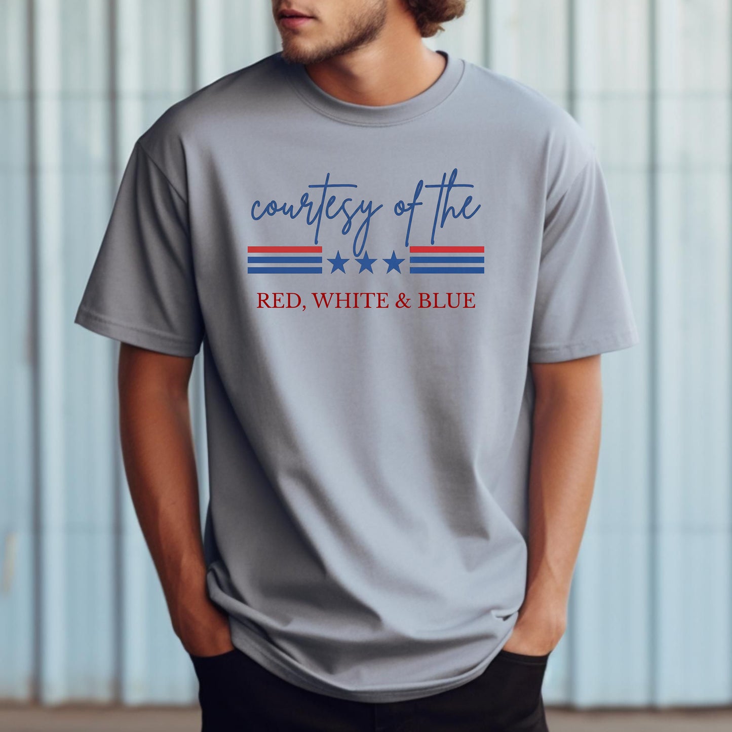 Courtesy of the Red, White & Blue Patriotic USA T-Shirt