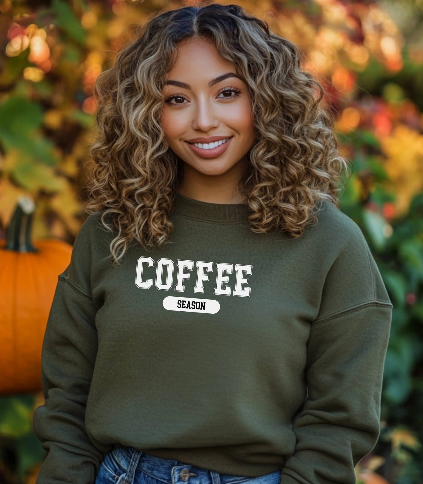 Coffee Season Sweatshirt, Coffee Lover Gift, Fall Fashion, Caffeine Weather Shirt, Fueled By Coffee Wildwood Mountain Coffee Co