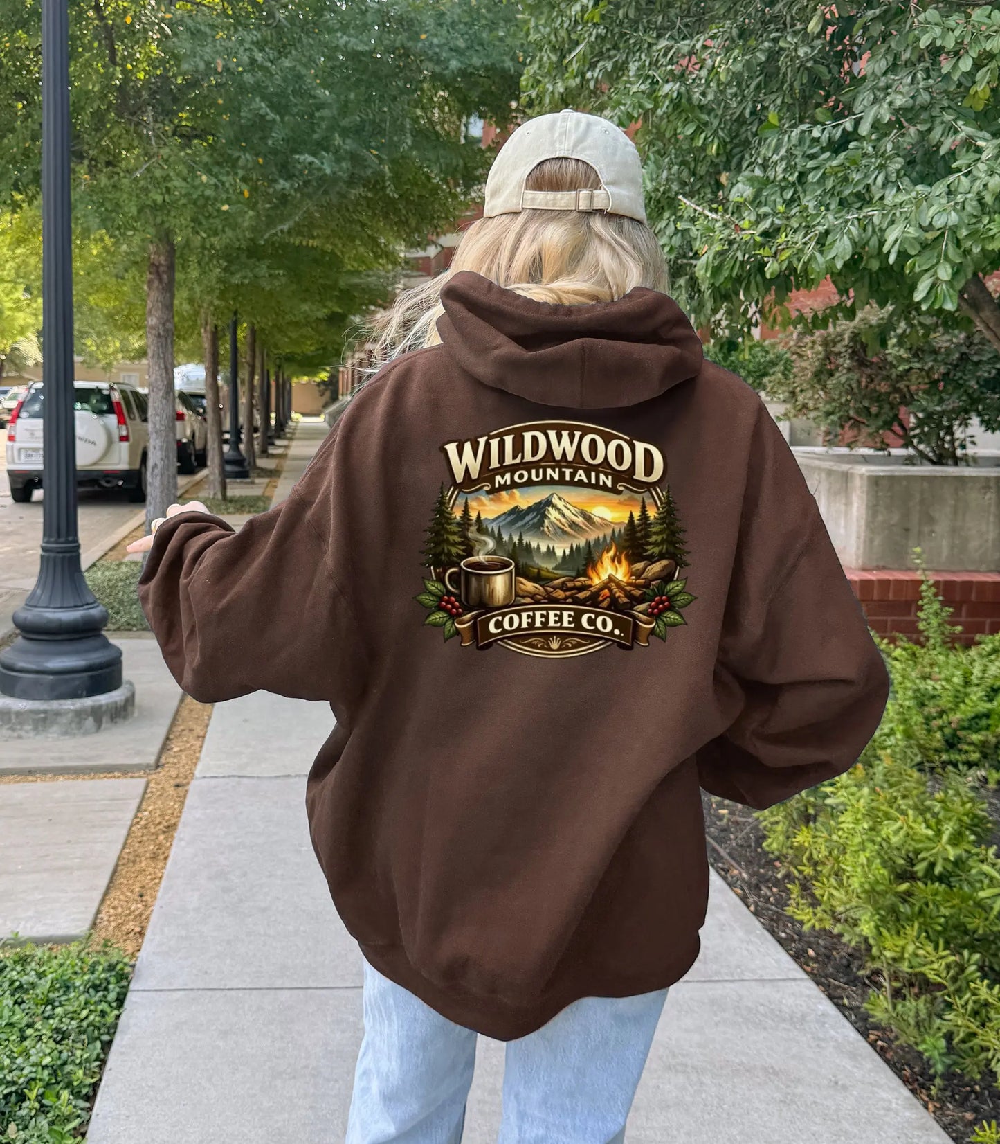 Wildwood Mountain Coffee Co. Full Zip Hoodie, Campfire Coffee Hoodie Wildwood Mountain Coffee Co