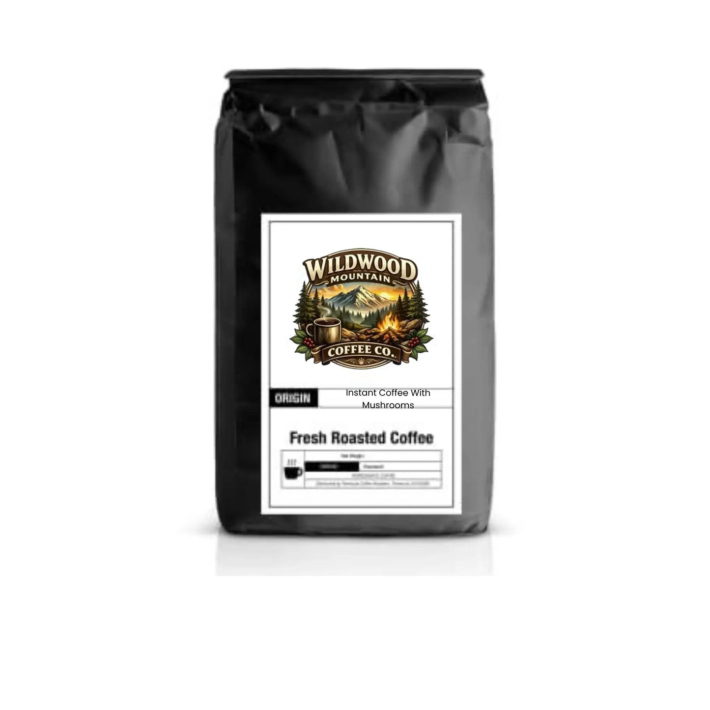 Instant Coffee with Mushroom Wildwood Mountain Coffee Co