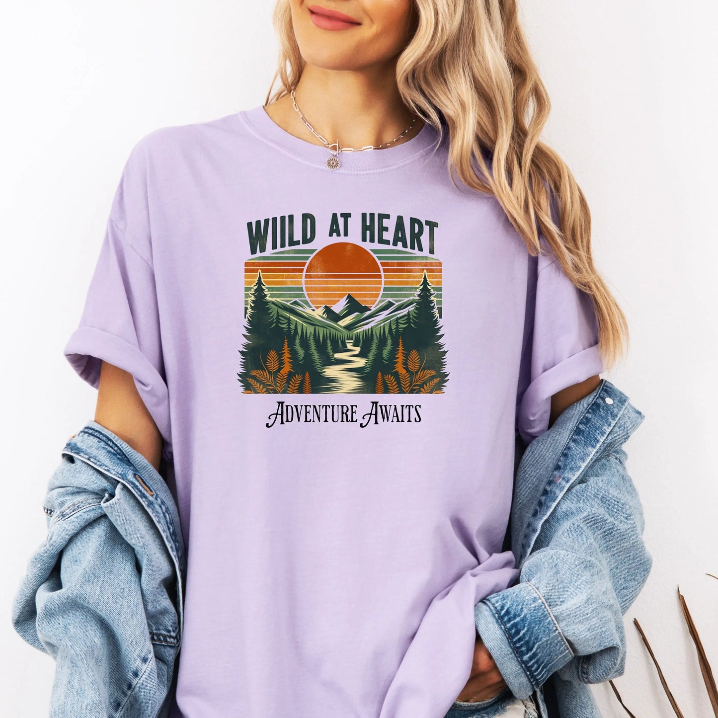 Wild at Heart Adventure T-Shirt, Vintage Tee for Nature Lovers Printify
