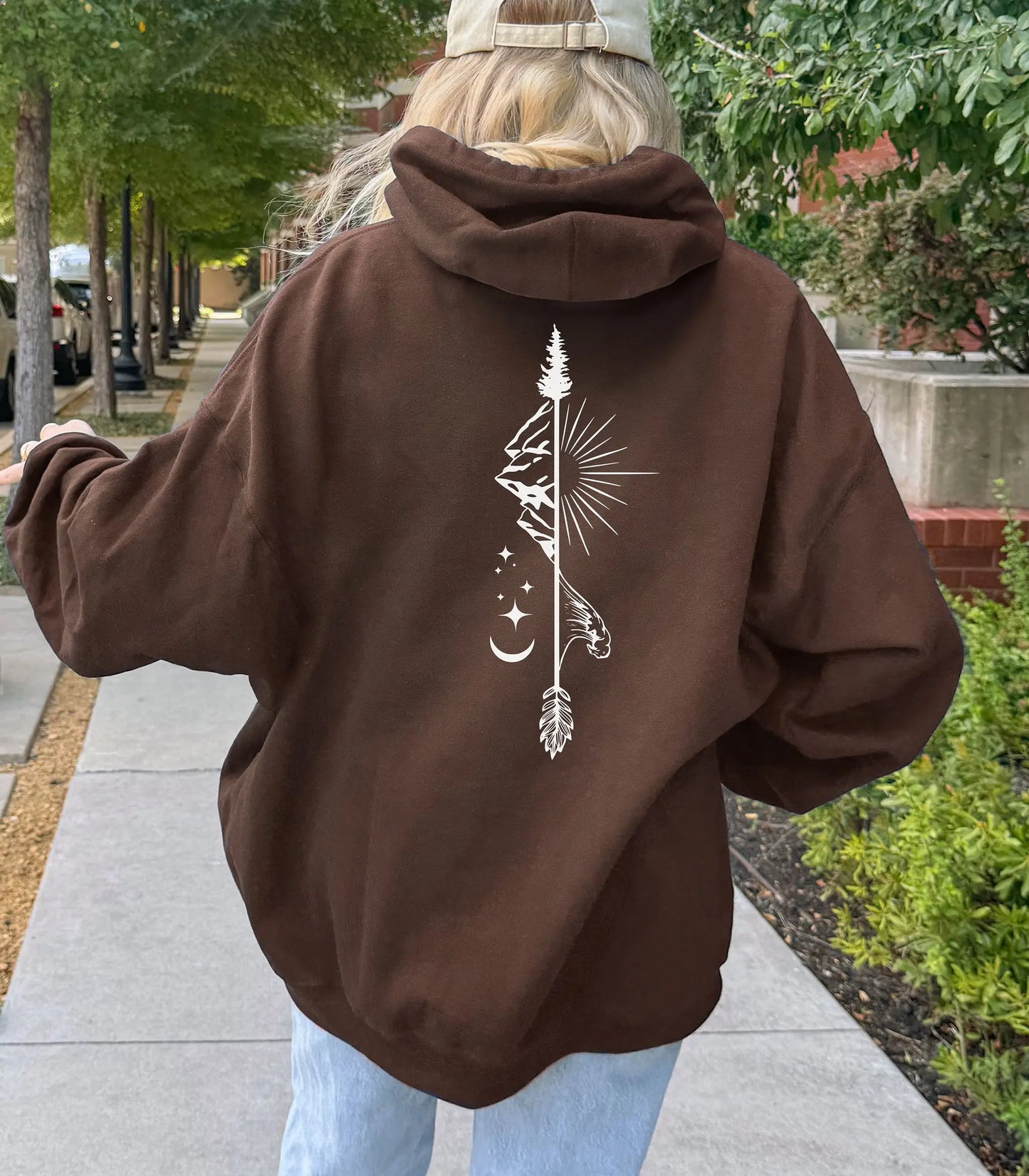 Celestial Wilderness Arrow Full Zip Hoodie, Mountain Explorer Zip-Up Wildwood Mountain Coffee Co