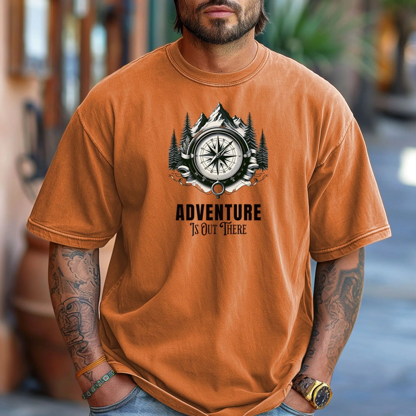 Adventure Is Out There T-Shirt, Nature Lover Tee, Hiking Shirt, Camping Tee Printify