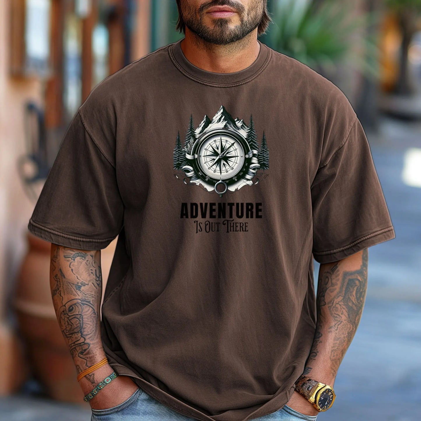 Adventure Is Out There T-Shirt, Nature Lover Tee, Hiking Shirt, Camping Tee Printify